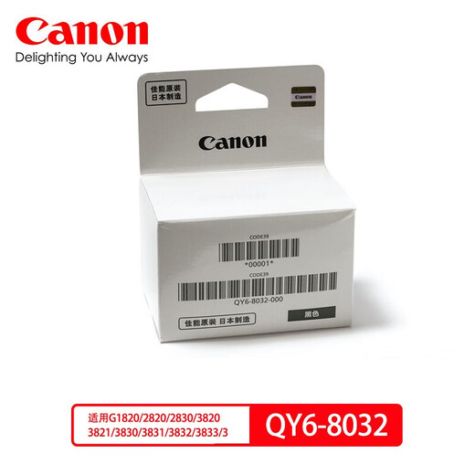 Canon原装适用佳能Gl-81墨水G1820 G2820 G3820 G4870 3870 3880打印机墨水 佳能喷头QY6-8032黑色打印