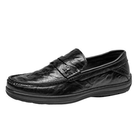 MONTAGUT autumn men's shoes high-end cowhide business casual shoes men's genuine leather beanie shoes lazy one-on-one soft-soled slip-on leather shoes