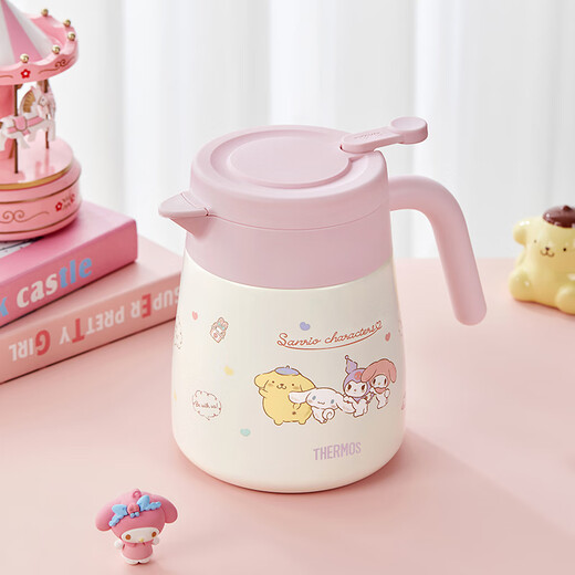 Thermos thermos kettle household large-capacity stainless steel kettle portable dormitory kettle tea separator kettle TEHC Sanrio 1.5L