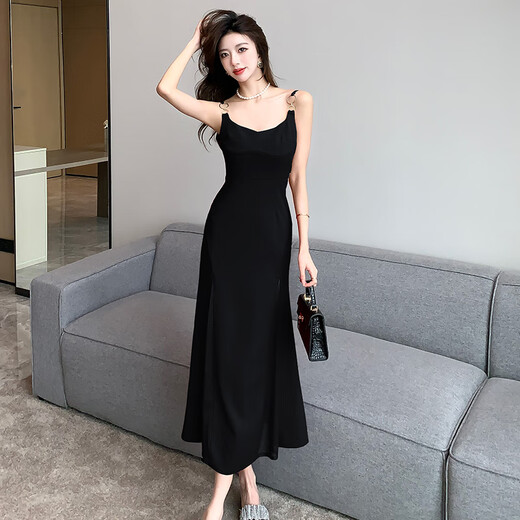 YIOU茶歇法式吊带连衣裙女2025年春季感气质收腰显瘦性感御姐裙6913 红色 S