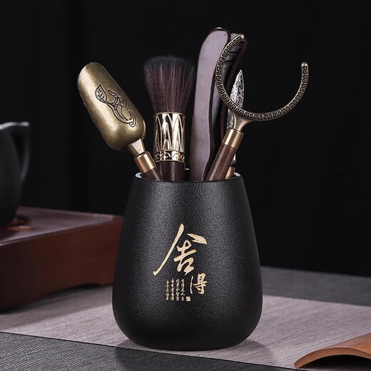 Haofeng 2025 new tea ceremony black sandalwood Six Gentlemen complete tea set set Kung Fu tea set accessories as a gift