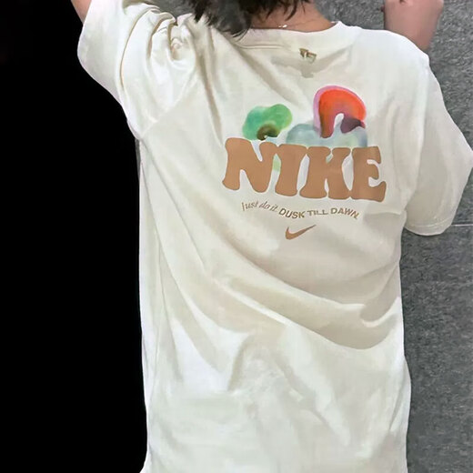 Camiseta de manga corta Nike (Nike) Camiseta de verano de manga corta Moda Fashion Fashion Withel Bird Camiseta Halm-Sleved Top Casual HF6180-133 M White L