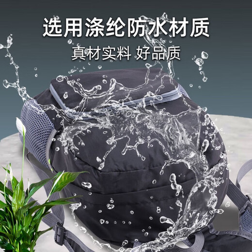 Mochila plegable mochila ligera para hombres y mujeres Bolsa de escalada al aire libre mochila de viajes con salpicaduras de agua ultra delgadas [negro] Mochila plegable al aire libre