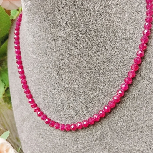 Xiangmanxiu Natural Ruby Necklace with Large Facets 5+ Natural Ruby Necklace with Large Facets 5+