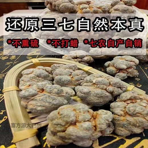 Peking Tongrentang Pangdonglai Qualität Yunnan Wenshan Chun Sanqi Selektion 37 Leiter Spezialauthentischer Tian Qichun Seven Pharmacy (20 Heads 500G) Hut Lion Head Selektion
