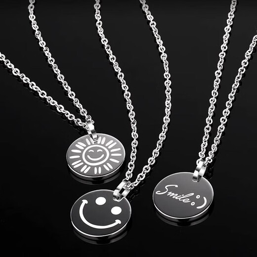 MZMZ platinum necklace pt950 couple pendant men's pendant lettering pattern photo love token birthday gift light luxury small size (melon seed buckle) can be customized with engraving