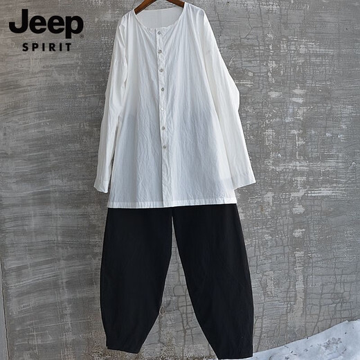 Jeep Spirit Jeep Мужской круглый шея с длинным рукавом летняя рубашка солнцезащитная одежда для кожи легкая и дышащая молодость