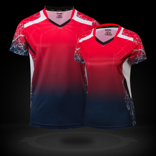 Group purchase custom table tennis uniform tops sports jerseys for men and women short-sleeved summer breathable badminton tops tennis club training uniform tops customized printing LOGO men A3887 blue M