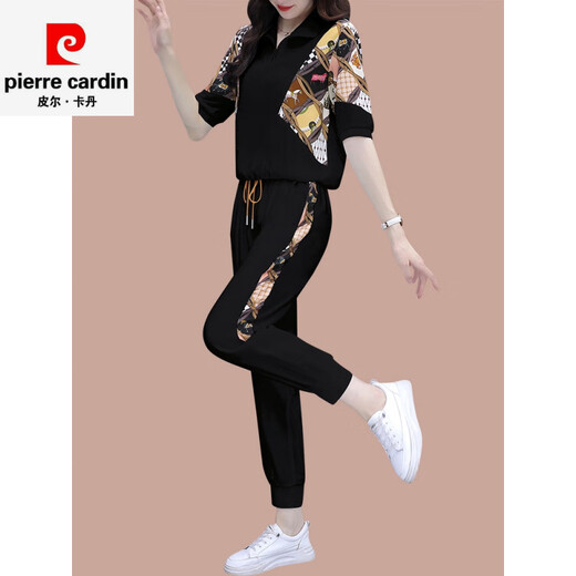 
Piercardan ice silk casual sports suit for women in summer 2025 new running suits to make them look slim and fashionable and stylish short-sleeved two-piece set (1389) Blue L (recommended 100-110Jin [Jin equals 0.5 kg])