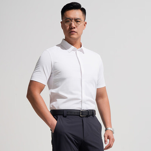 龙牙（Dragon Tooth）三代龙牙暗轩短袖商务衬衫夏季清凉透气白衬衫休闲通勤上班 白色 XL 185/104A 重170-190斤