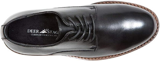 Deer Stags Boys' Formal Oxford Shoes Big Kid Style Round Toe Lightweight and Comfortable Black//White 5.5 Big Kid