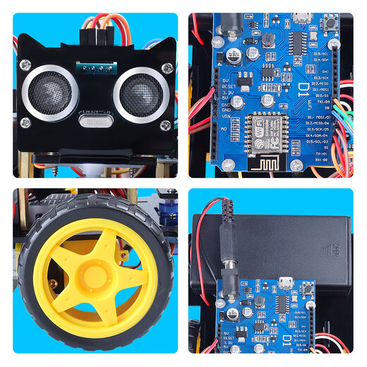 Fantasy Full Open Source Compatible Arduino Intelligent Robot Kit Hindernisvermeidung Wireless Fernbedienung ESP8266 D1 WiFi CAR FREI FORTSUMMER VOLLSTÄNDIG VON MATERIALIEN LERNEN UND ROBOTEN -Standard -Paketversion Version