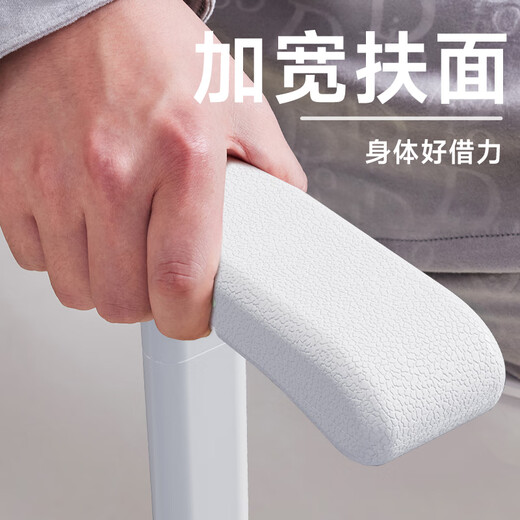 OQD日本卫生间扶手厕所老人起身器马桶扶手架安全栏杆无障碍防摔把手 【FU686灰】豪华款-带腿支撑