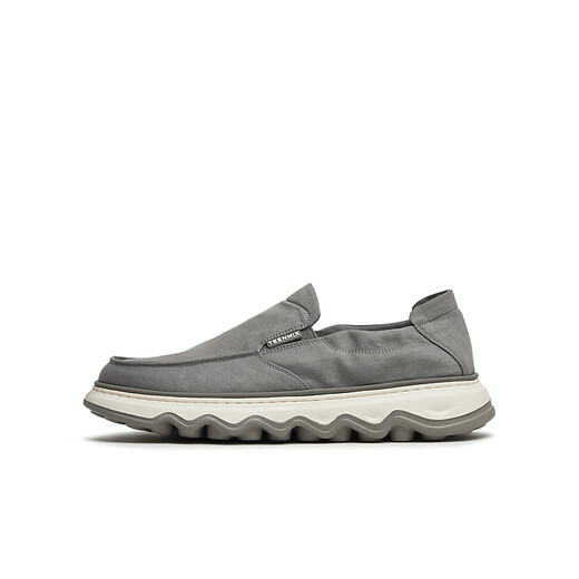 
Tianmeiyi men's shoes with one foot lazy shoes durable casual and comfortable outside wear men's cloth shoes 2025 summer gray 42