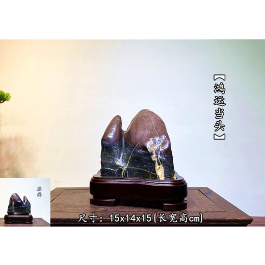 OUOETYWCZ靠山石窗台摆件灵璧石天然原石奇石风水摆件太湖石泰山石头英 829大漠孤烟