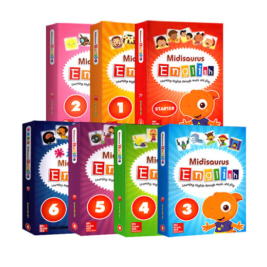 米迪幼儿英语教材 midisaurus english  适用3-6岁宝宝启蒙入门英语课程starter123456级别英语书籍课本 幼儿园小中大班早教绘本 米迪幼儿  starter级别标准