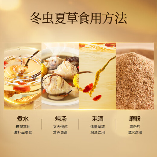 同仁堂品牌冬虫夏草约5根/g1g约5根干虫草滋补品营养品 礼品北京同仁堂