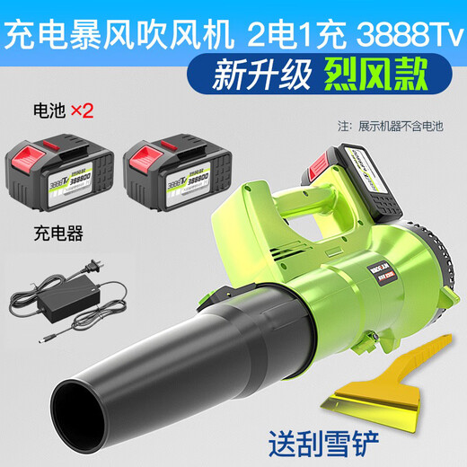 德韵鼓风机锂电大功率工业级暴风枪除尘器吹灰机充电式吹风机电动农具 DY-暴风吹3888TV2电1充-烈风款（21V）
