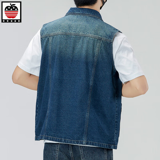 Aemape Apple Light Color de grande taille Vertinit vestime en denim pour hommes et femmes Brand de travail à la mode de printemps et d'été