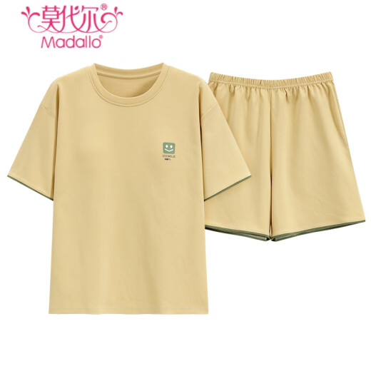 Pajamas modal Nouveau shorts de coton pur d'été de la femme Simple Coton Cotton Coton STYLE PEUT être porté à l'extérieur des vêtements maison Z9859 L Recommandé 100-120Jin [Jin est égal à 0,5 kg]