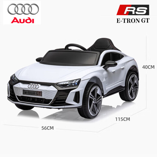 Haireguai Audi genuine authorized children's electric car four-wheel sit-on remote control toy for adults, babies and children birthday gift paint powder/remote control/soft seat electric drive