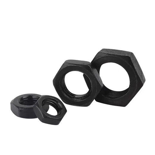 Core 10.9 high-strength GB6172 black hexagon thin nut standard flat nut M5M6M8M10M12M14M M8*1.25 tooth distance [1500]