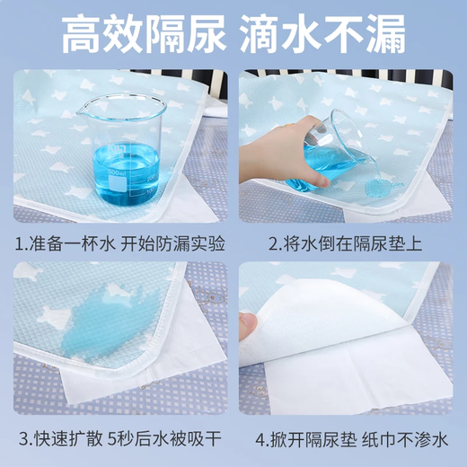 Leyoujiu pure cotton piping pad waterproof and washable adult care pad for elderly people large size special wet mattress for elderly people Color white stripes 150x200cm