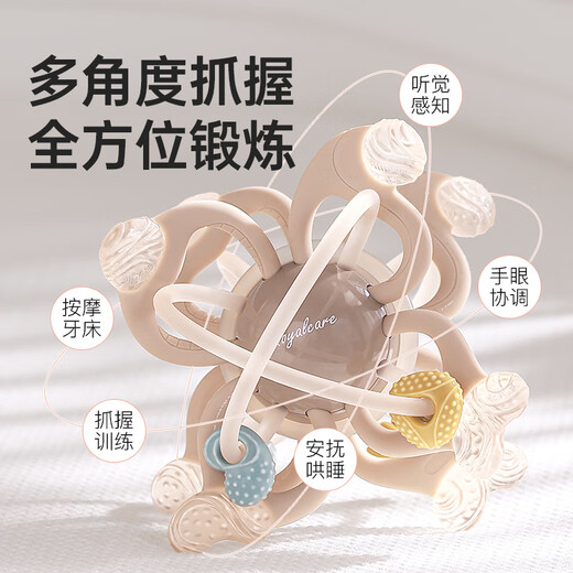 Royalcare Manhattan Teething Ball Baby 0-3-6 Months Molar Grip Ball Baby Can Nibble Food Grade Silicone Toy Manhattan Teething Ball Oral Stage/3+ Months