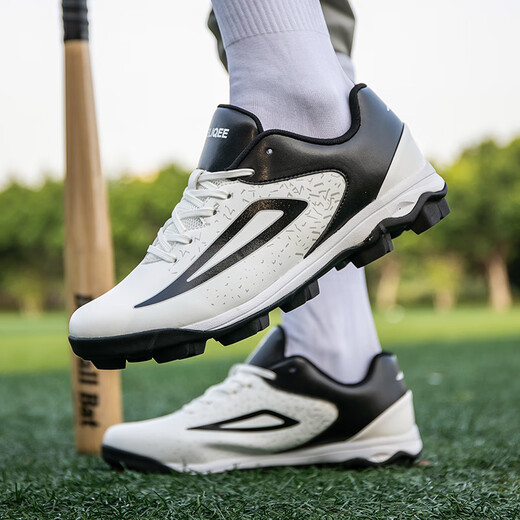 
Kelic baseball shoes professional breathable sports shoes glue nail grip anti-slip training shoes for men and women youth competitions 6108 white and black 41