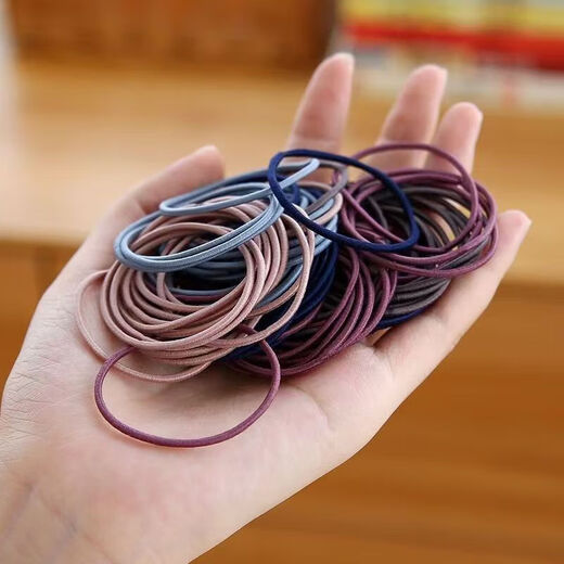 Korean Mori girl's thin hair rope, small hair circle, hair rope, female Internet celebrity ins simple hair band, sky blue, 20 pcs