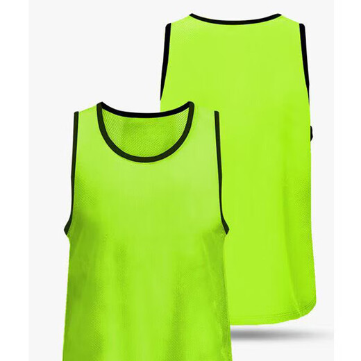 Suican Outdoor Team Building Game Group Contest Uniform Competition Customized Number Team Uniform Basketball Football Sports Training Vest Black Border Fluorescent Green Adult Football Vest*1