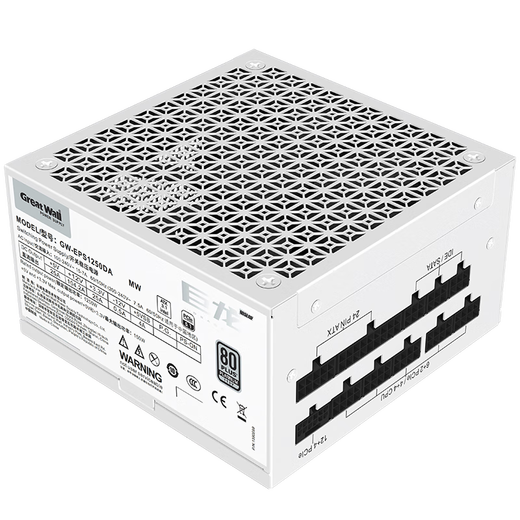 GreatWall Dragon Power Gold Medal Full Mode Desktop Computer Power Supply Platinum Dragon 1250W White ATX3.1