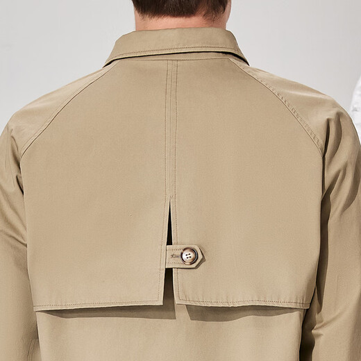 Antonio 100% combed long-staple cotton crisp lapel easy-care mid-length windbreaker men's business casual jacket