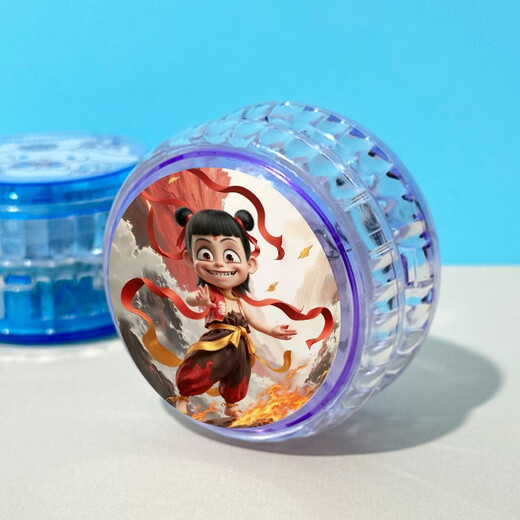 MPPMCK哪吒悠悠球儿童发光玩具可回旋溜溜球男女孩yoyo球卡通礼物 蓝色哪咤2