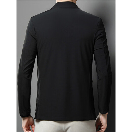 Seven Wolf (SW1960) Leichter und Eisseidenanzug Herren Sommerfreier Einschichtanzug Klimaanzug Anzug Spring- und Sommer-Anti-Falten-Sonnenschutzmantel Jacke Graues Grün L für 120-140jin [Jin entspricht 0,5 kg]