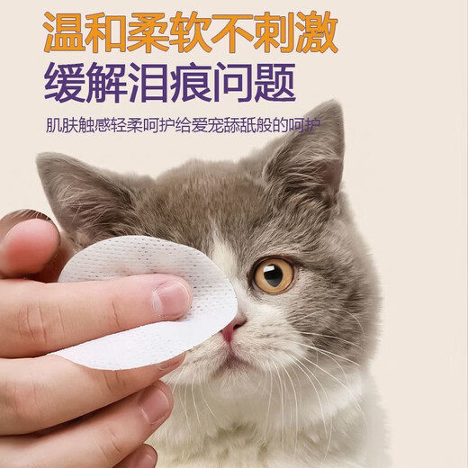 宠物湿巾猫咪狗狗清洁眼部去泪痕湿巾眼部耳部清洁护理宠物湿巾抑菌防耳螨 宠物眼部耳部去污湿巾【200片】1罐