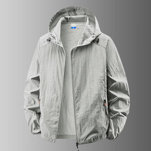 Guqian Summer Lightweight Quick-Drying Hooded Sun Protection Jacket Men's Jacket Outdoor Leisure Travel Mountaineering Fishing Sports Sun Protection Clothing Black XL