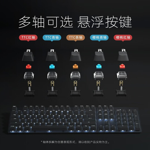罗技 优选系列 K845 TTC 有线键盘青红茶轴办公键帽电竞游戏专用 k845-发财麻将键帽(键帽独立包装) TTC-茶轴 否 104键 标配