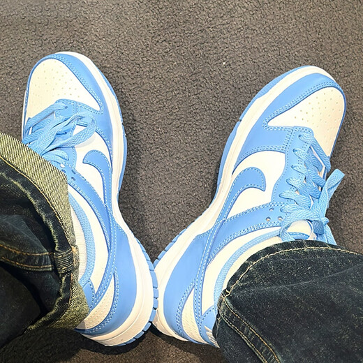 
Nike (NIKE) Nike Dunk Nike big children's shoes women's shoes 2025 summer North Carolina blue low top casual board shoes CW1590-103 CW1590-103 38