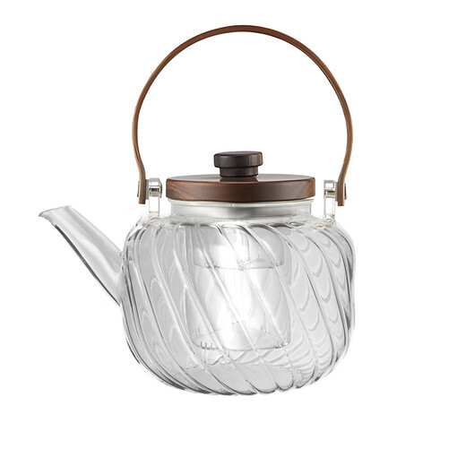 Made in Tokyo, teapot, steaming and cooking dual-purpose tea making glass tea set walnut wood handle kettle 900ml