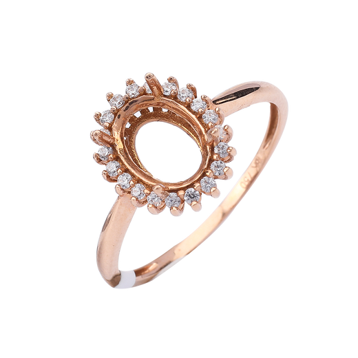 Iosn imperial concubine set 18K gold ring earrings pendant empty support inlaid with colored gems red sapphire emerald jade ring gold color 10*12 ring