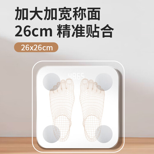小米米家智能【米家APP智联】智能体脂秤体重秤高精度家用电子秤智能精准体脂秤减肥人体体重称健康数据测量 【小米生态认证】充电款-米家白 终生质保丨免费换新