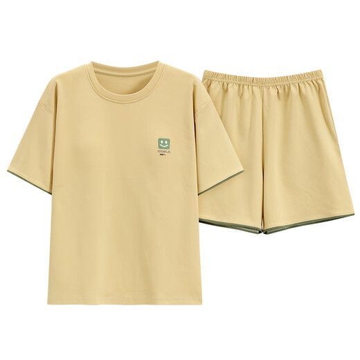 Modal pajamas for women in summer pure cotton shorts simple casual and thin cotton style for outdoor wear. Z9885 2XL Recommended 140-160Jin [Jin equals 0.5 kg]