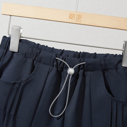 Ella pierde pantalones casuales en primavera y verano 2025 Nuevo estilo de la cintura elástica de estilo de estilo para mujeres
