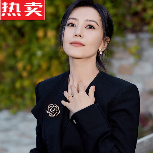 SNQP camellia flower brooch design niche corsage small fragrance style suit pin accessories camellia brooch