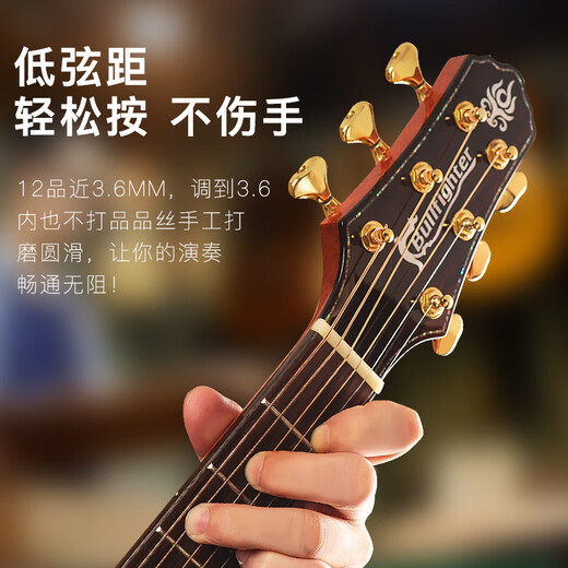 Bullfighter Full Single Folk Gitarre spielen Gitarre männliche und weibliche universelle elektrische Box Finger Spiel 41 Zoll Fichte Gitarre Gelb 41 Zoll