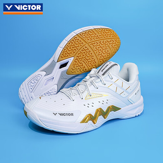 VICTOR's new professional badminton shoes, training and competition sports shoes, comfortable, breathable, non-slip, cushioning P8500 second generation P8500II second generation-A pearlescent white 42