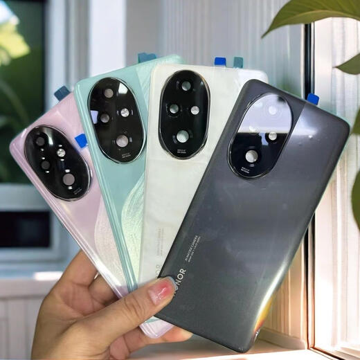 Other homes are suitable for Honor 100 original back cover glass Huawei Honor 200pro mobile phone case 200 original battery cover Honor 100pro back cover gloss black with frame lens