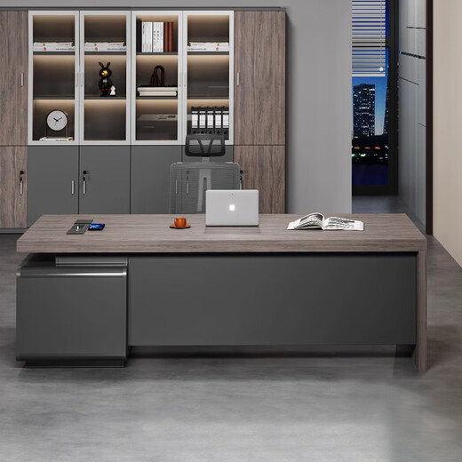 Simaqi Boss Desk Simple Modern Executive Desk President Desk Office Supervisor Desk Manager Desk Boss Work Desk 1.6 Meter Manager Desk (Single Position)