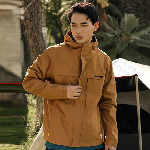 添柏岚（Timberland）2023秋冬新款外套男装户外防风冲锋衣 A695W 001-黑色 XXL